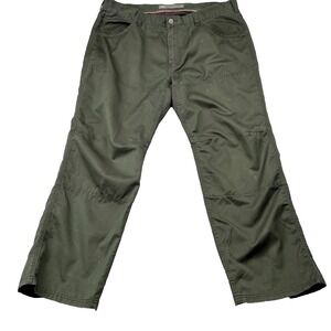 Rei Pants Men 40x30 Olive Green Embroidered Logo Straight Hiking Outdoor Fits 36